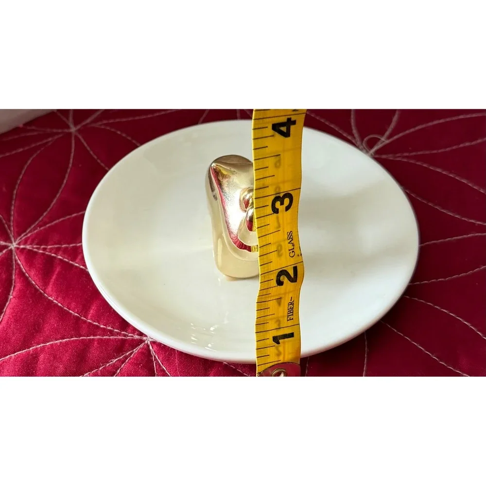 Isaac Mizrahi Gold Rhinoceros Ceramic Jewelry Trinket Dish Ring Holder CR71-RH-G